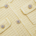 Yellow Textured Knit Jacket