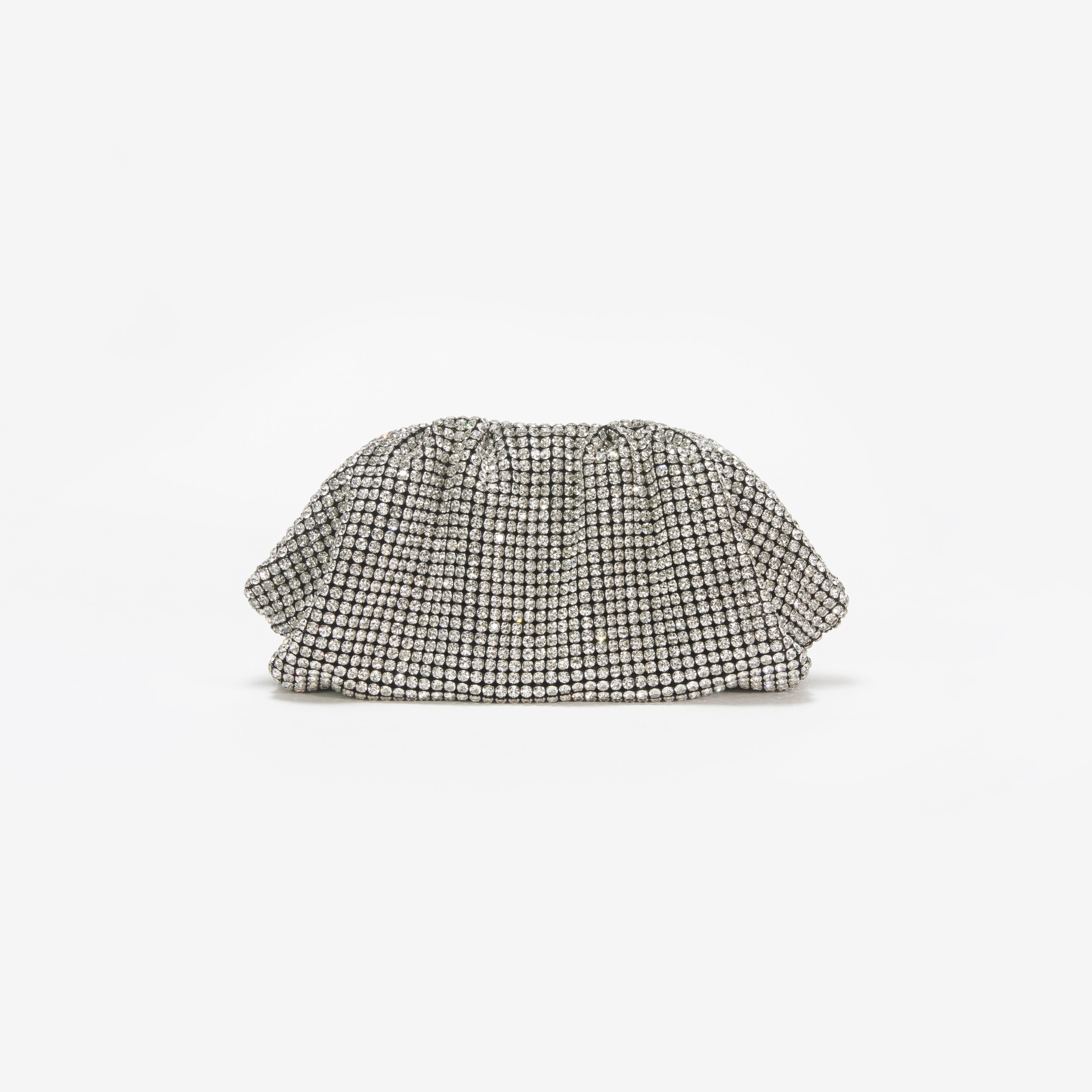 Silver Diamante Pouch