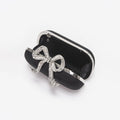Black Satin Bow Clutch