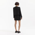 Black Boucle Trimmed Jacket
