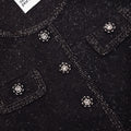 Black Boucle Trimmed Jacket