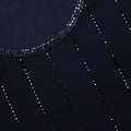 Navy Rhinestone Pinstripe Top