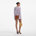 Lilac Lace Fluted Sleeve Top