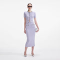 Lilac Embellished Knit Top