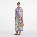 Blue Floral Viscose Shirt