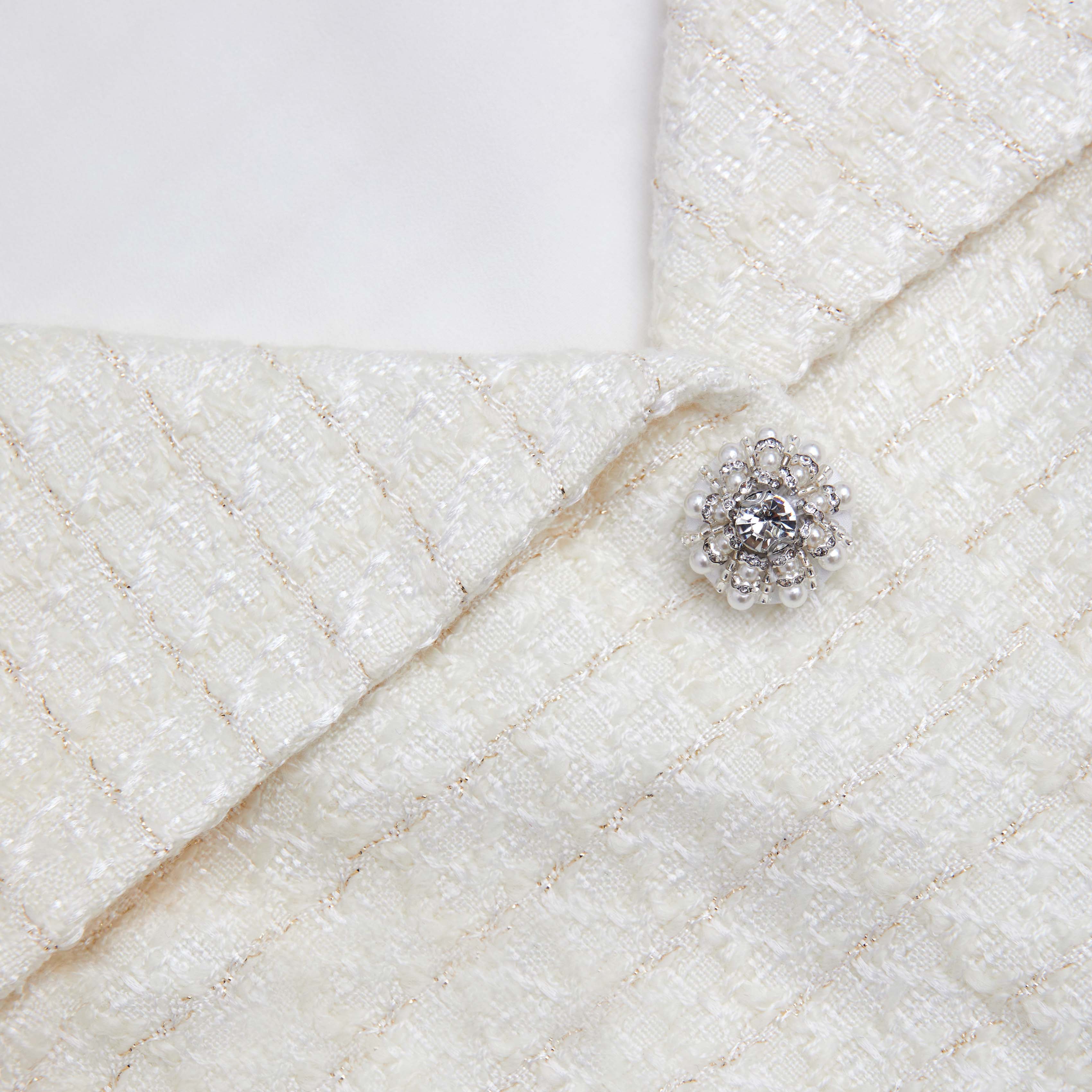 Cream Boucle Top