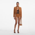 Brown Suede Shorts