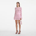 Pink Bow Crochet Cardigan