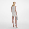 Cream Boucle Bow Mini Dress