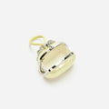 Yellow Pearl Top Handle Clutch Bag