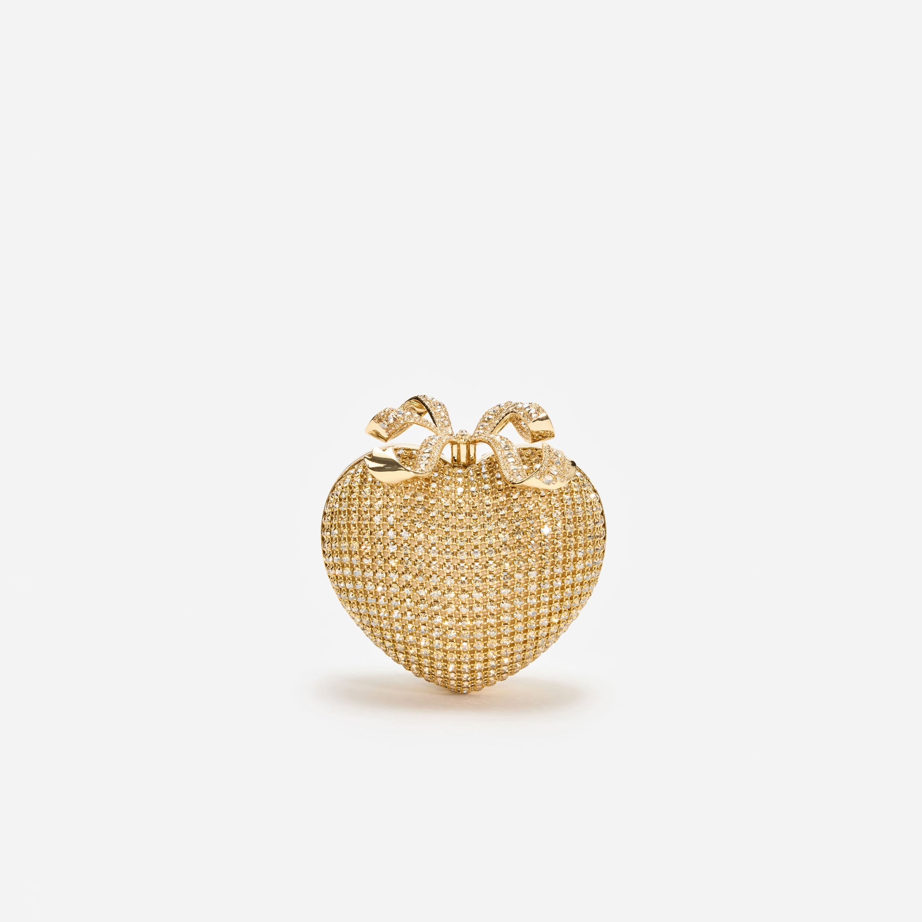 A photo of the Gold Crystal Heart Clutch