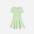 Green Ribbed Knit Dress