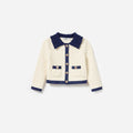 Cream Sequin Knit Cardigan
