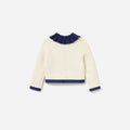 Cream Sequin Knit Cardigan