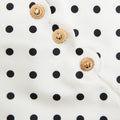 Cream Sleeveless Polka Dot Taffeta Dress