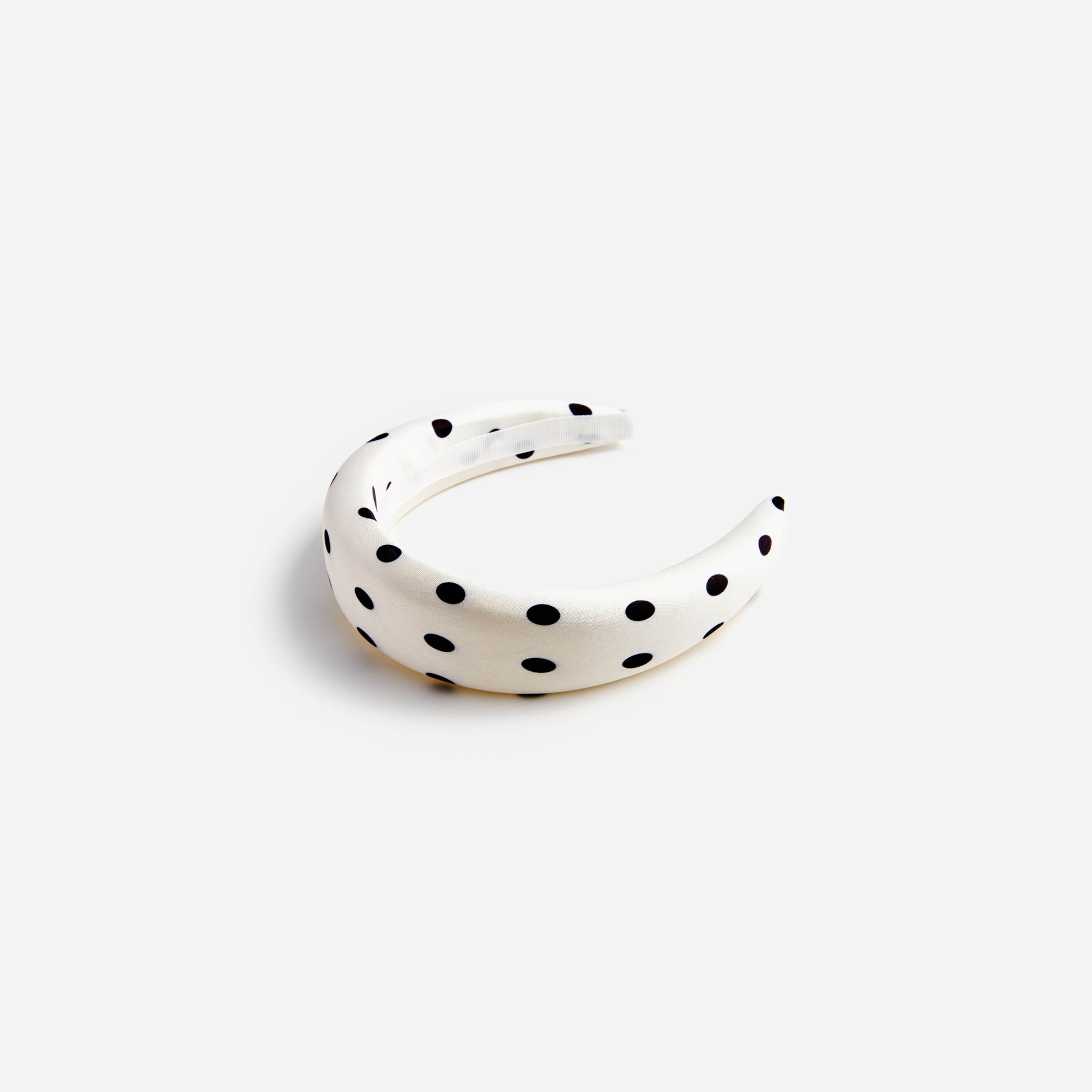 A photo of the Cream Polka Dot Headband