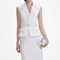 White Crepe Maxi Dress
