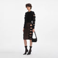 Black Cut Out Lace Detail Jumper