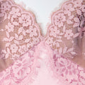 Pink Lace Satin Mini Dress