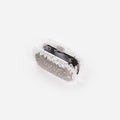 Silver Crystal Lace Detail Clutch