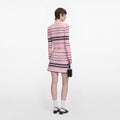 Pink Stripe Knit Mini Skirt