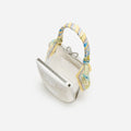 Cream Linen Yellow Floral Mini Bow Bag