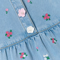 Flower Denim Embroidered Dress