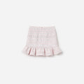 Pink Boucle Lace Bow Skirt