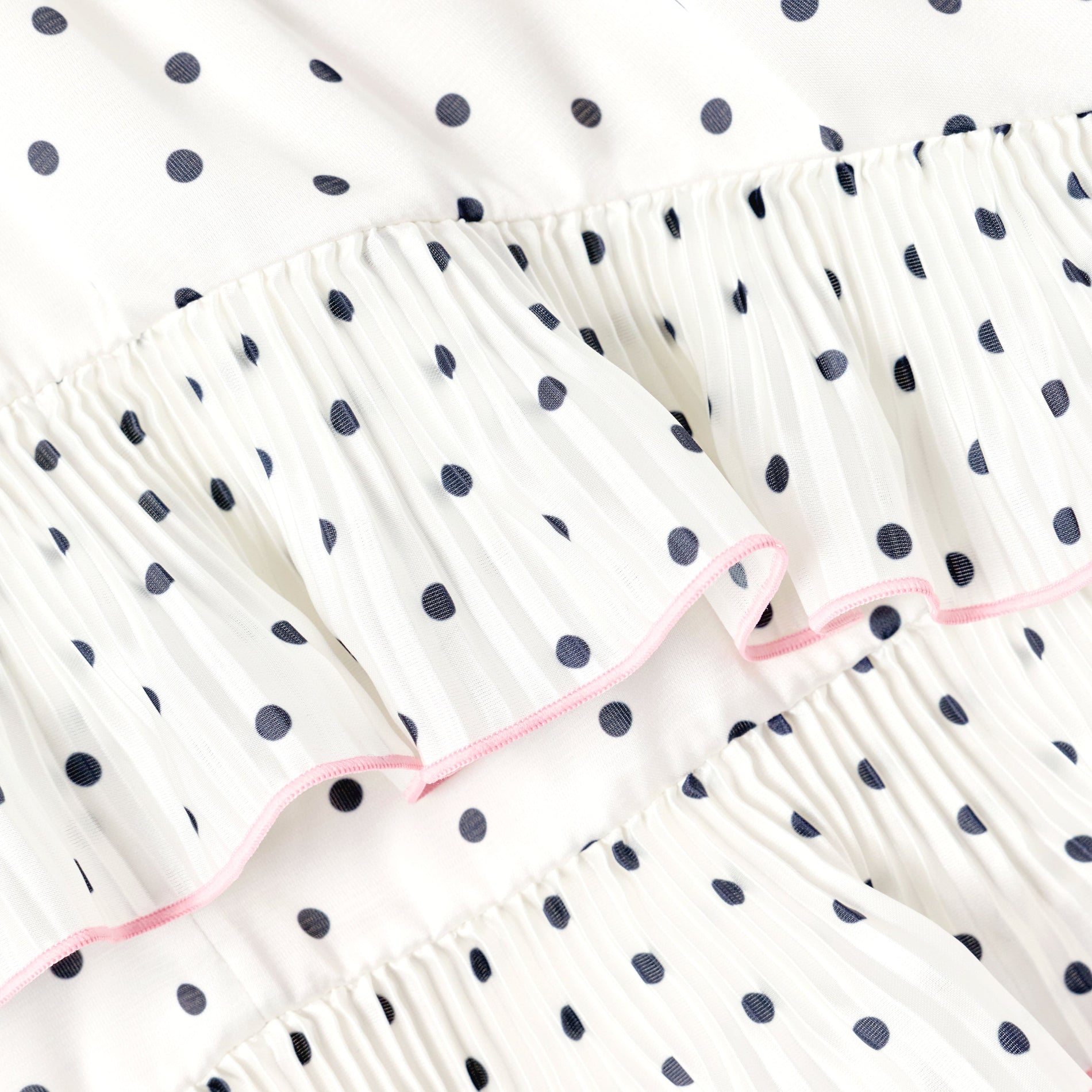 Cream Polka Dot Frill Skirt