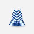 Navy Stripe Cherry Motif Dress
