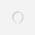 White Satin Pearl Embellished Headband