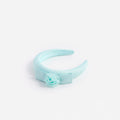 Aqua Flower Bow Headband