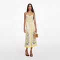 Yellow Floral Midi Dress