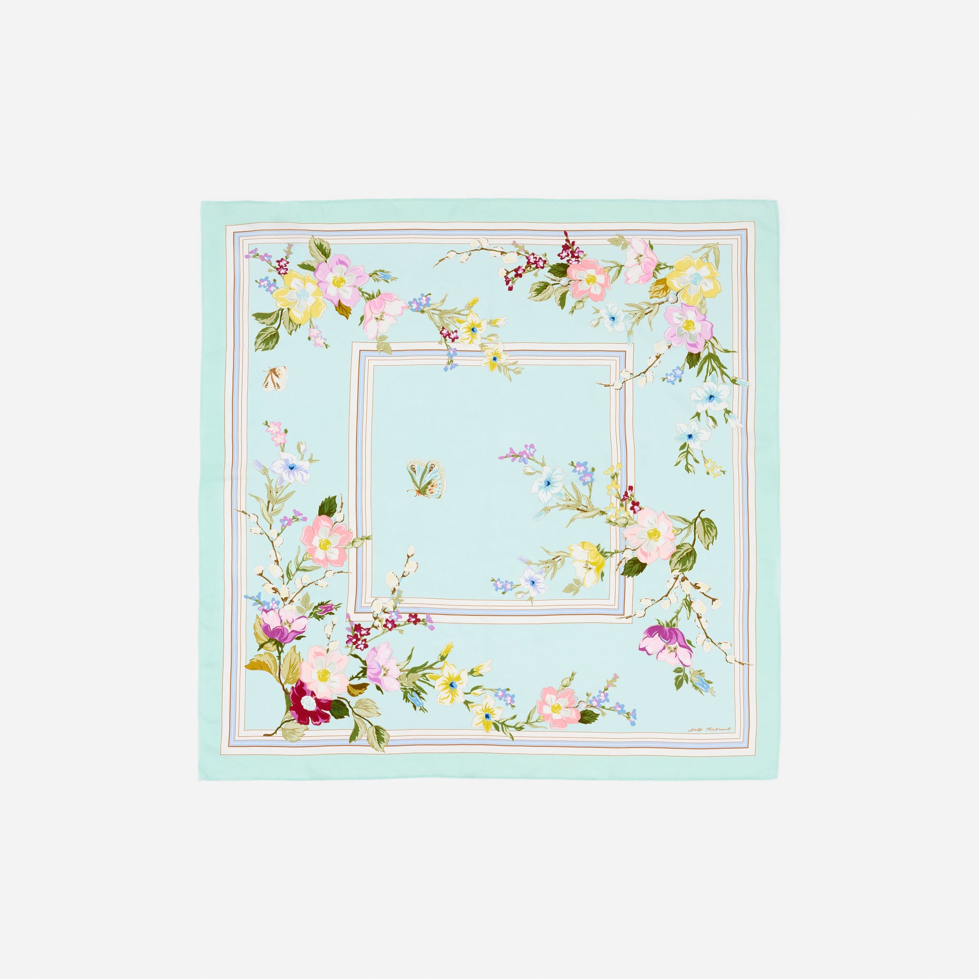 Mint Floral Scarf