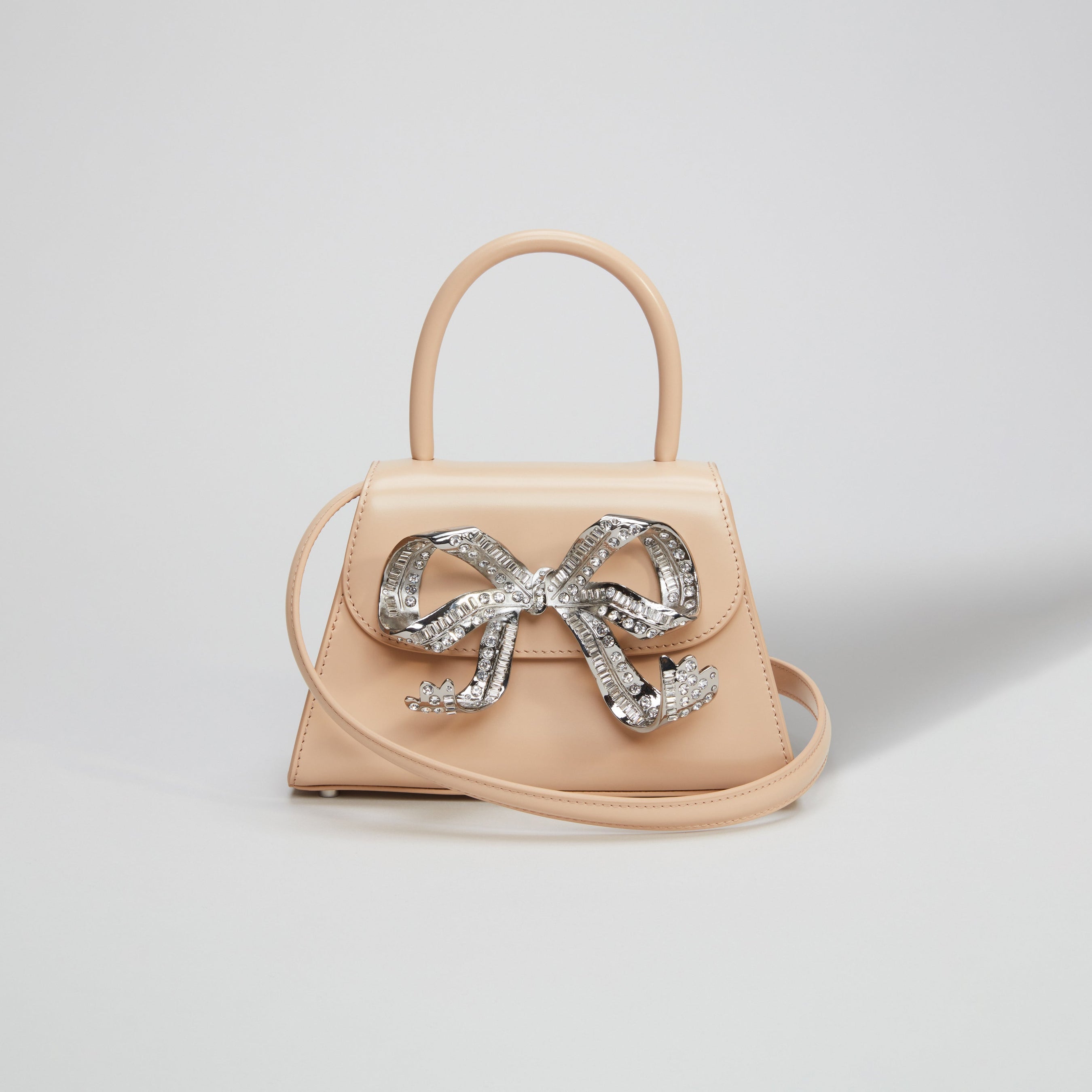 The Bow Mini in Caramel with Diamanté