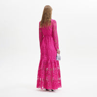 Pink Lace Maxi Dress