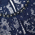 Navy Lace Embellished Mini Dress