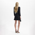 Black Sequin Knit Mini Dress