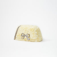 Yellow Fluffy Bow Mini Bag