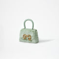 Green Fluffy Bow Micro Bag