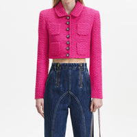 Fuchsia Boucle Jacket