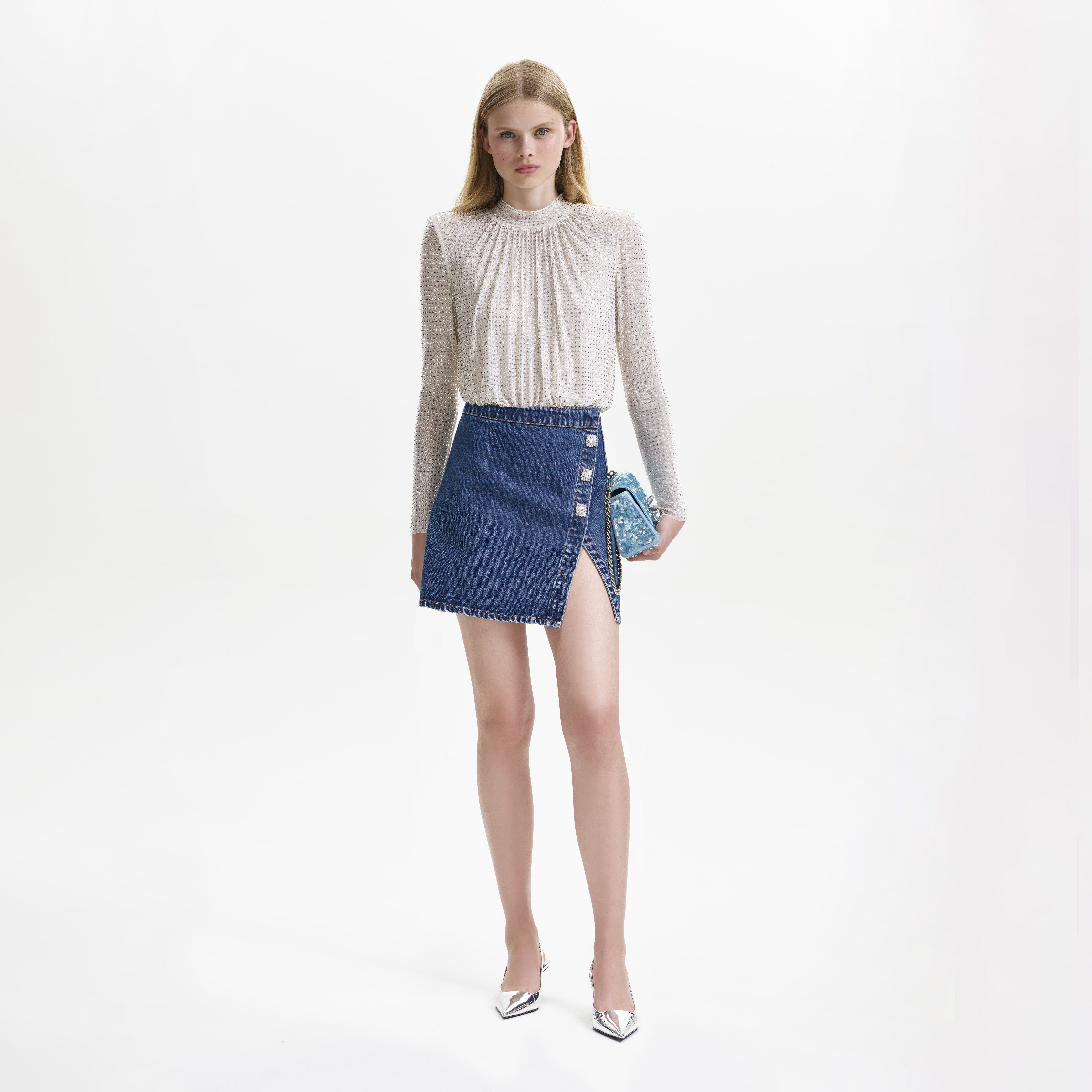 Mini skirt clearance denim wrap skirt