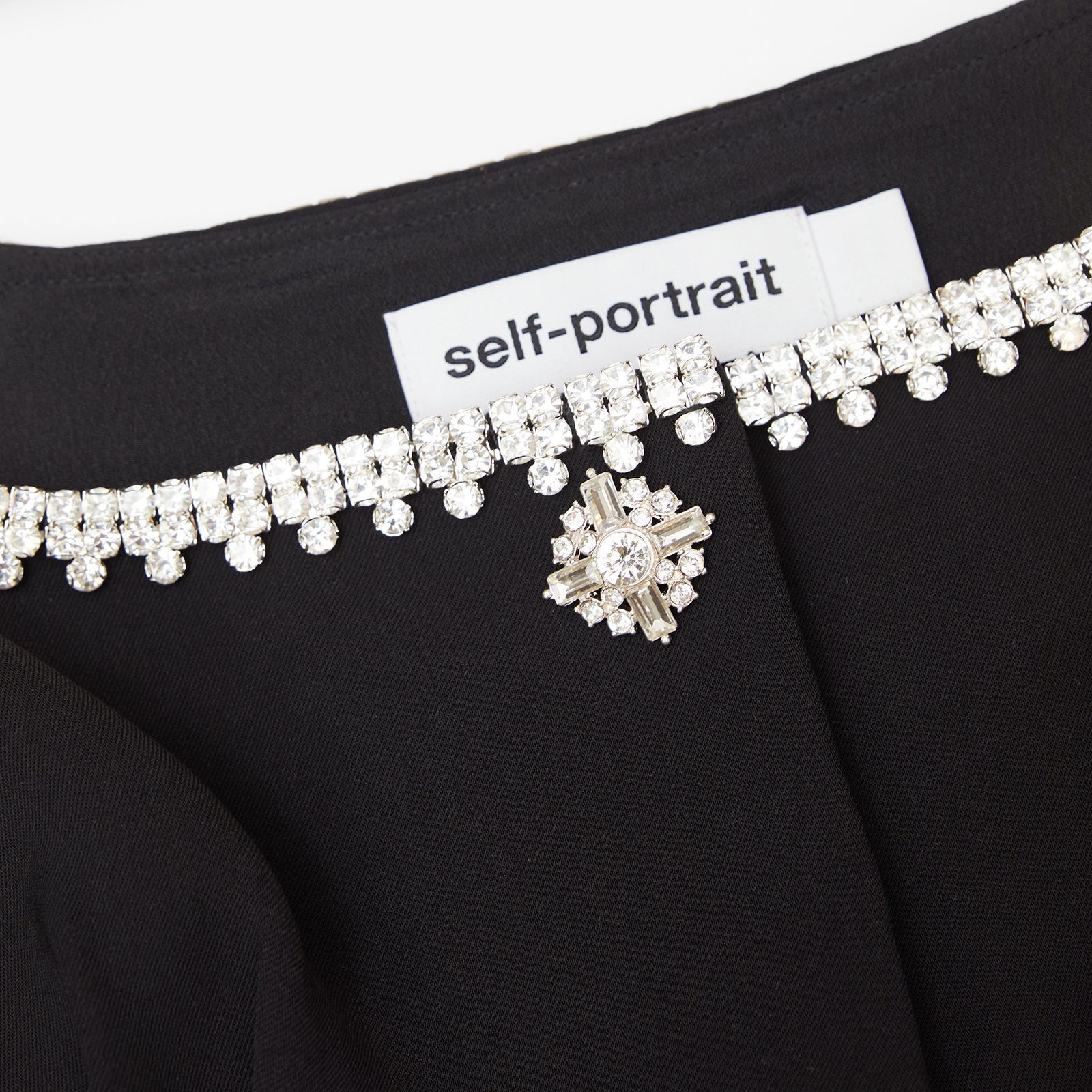 Black Bonded Crepe Midi Dress