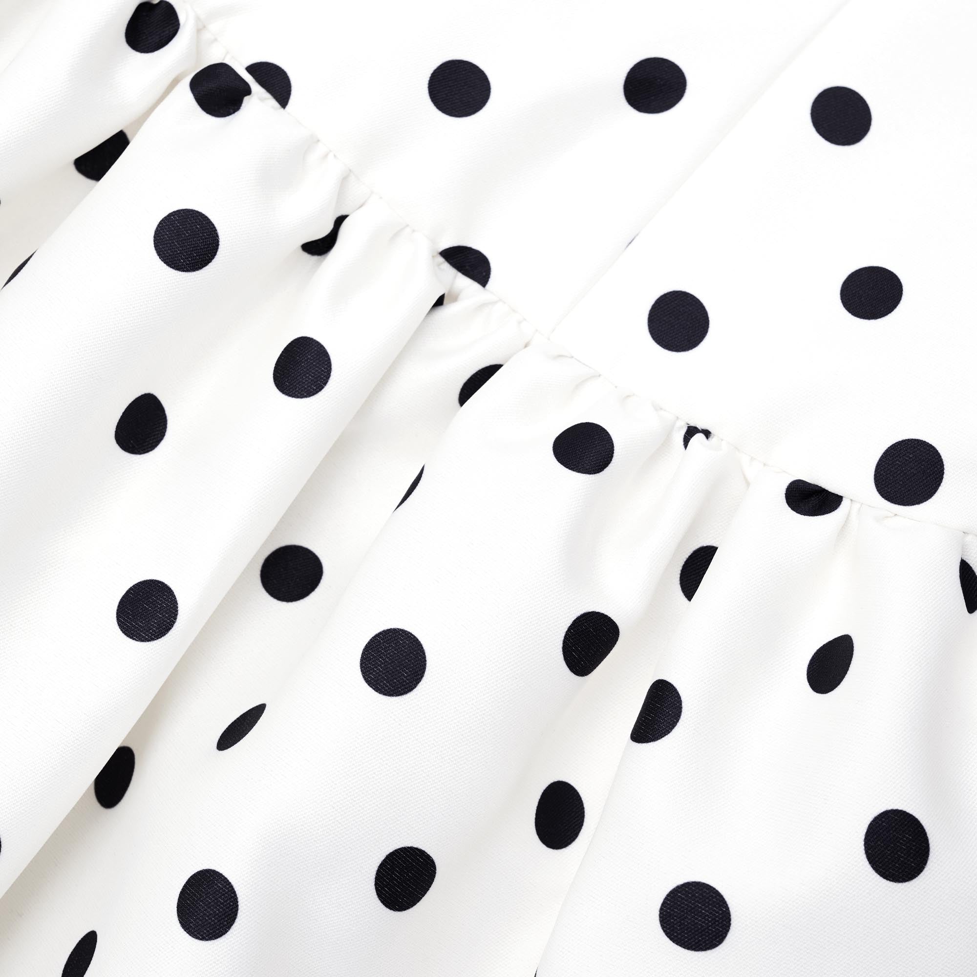 Cream Polka Dot Taffeta Midi Dress – self-portrait-EU