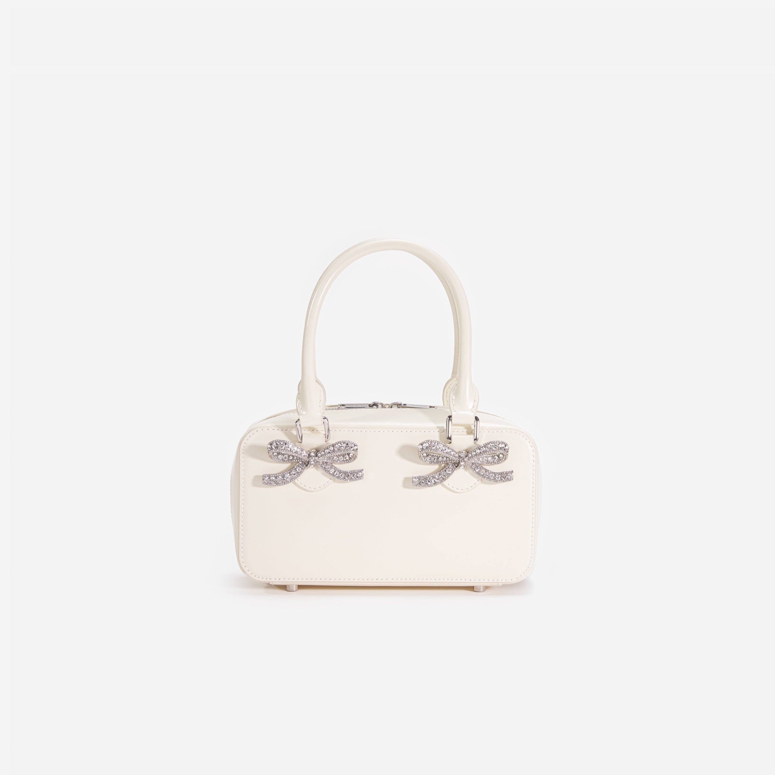 Cream Leather Mini Tote Bag