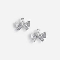 Small Crystal Bow Earrings