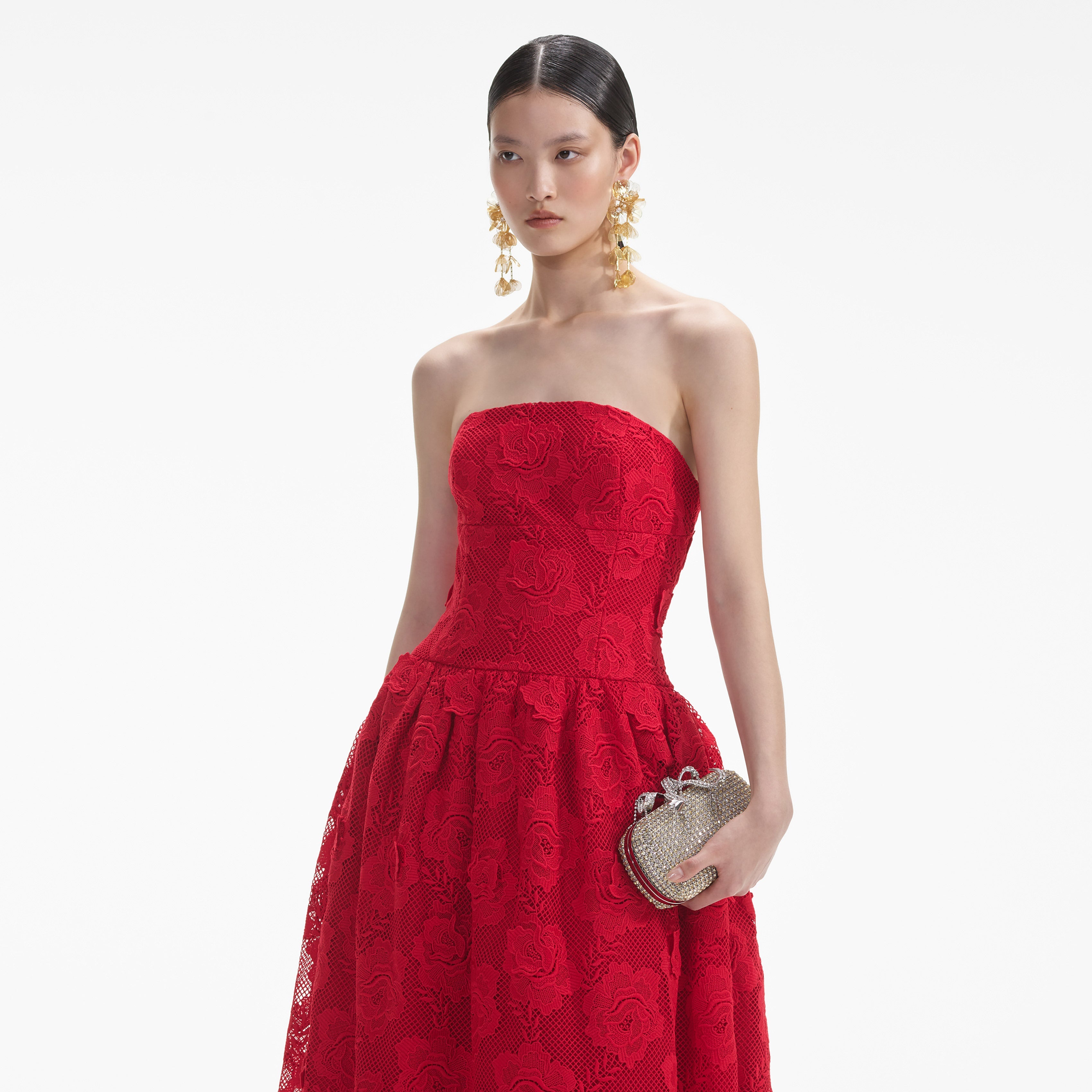 Gold Floral Earrings