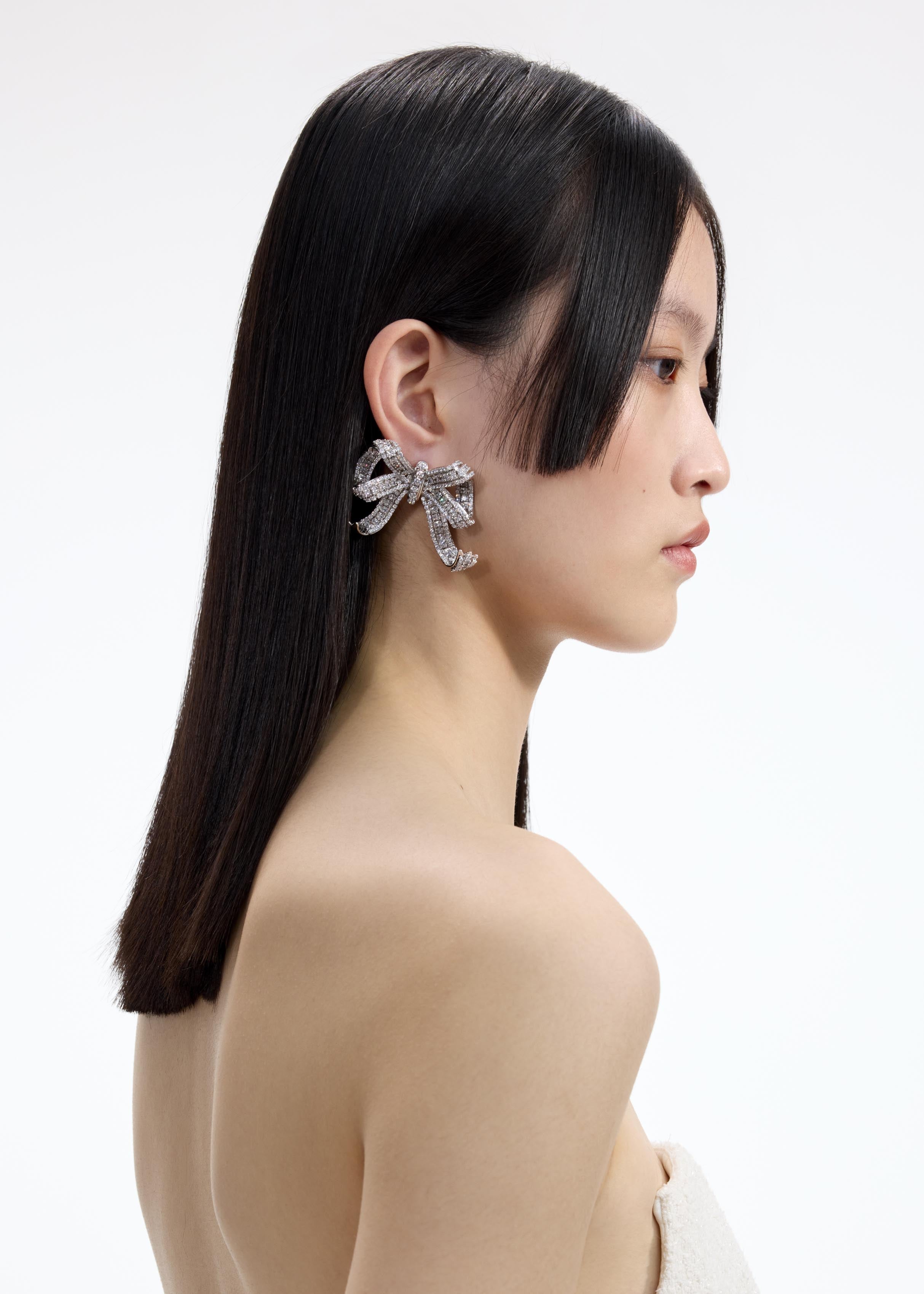 Crystal Bow Earrings – self-portrait-EU