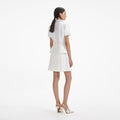 Cream Taffeta Diamante Mini Dress
