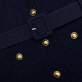 Navy Viscose Knit Mini Dress